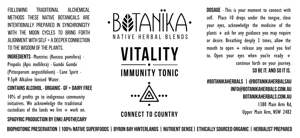 Vitality Immunity Tonic | Botanika Herbals