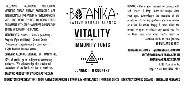 Vitality Immunity Tonic - 50ml | Botanika Herbals